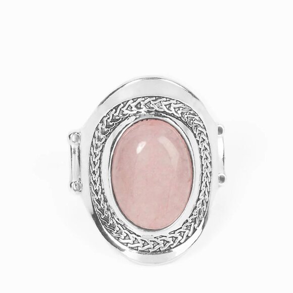 Paparazzi Jewelry Accessories - Rockable Refinement - Pink Ring - Vintage - Picture 4 of 4